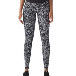 Lululemon Wunder Under Pant 29” Iced Wave White Black Full-On Luxtreme Size 10